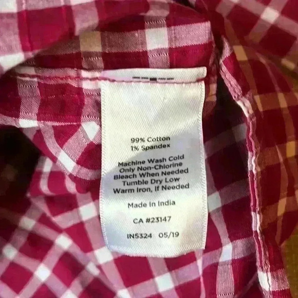 Talbots Petite Woodland Berry XL Plaid Button Down - Picture 9 of 10